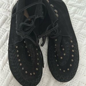 Minnetonka suede/leather moccasins.